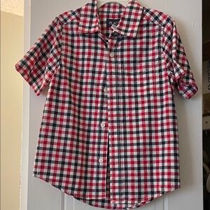 Place Kids Plaid Button-Down Shirt - Red, Blue, White
